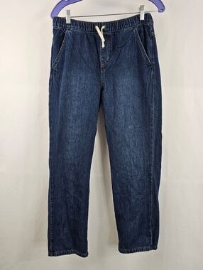 Cat & Jack Big Girls' Straight Pull On Drawstring Waist Jeans, Sz 18